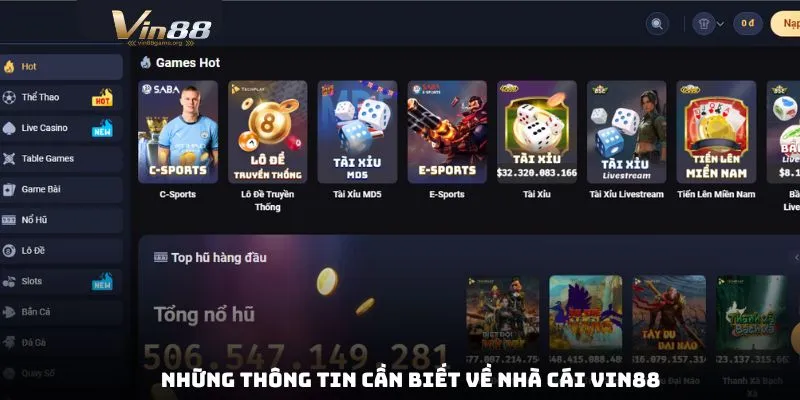 Các Sản Phẩm Dịch Vụ Chính Của Vin88