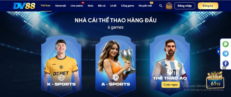 Tại sao chọn DV88 Sports?