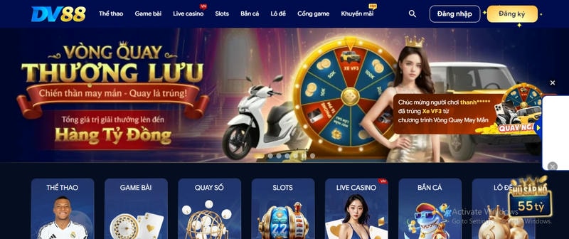 Giao dịch nạp – rút DV88 siêu tốc