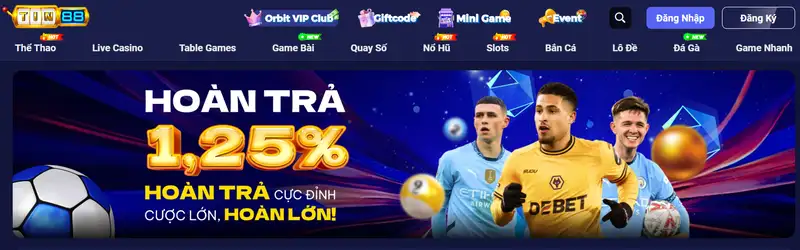 Các bước nhận khuyến mãi hoàn trả tại TIN88