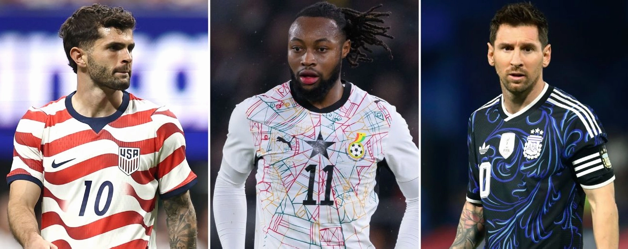 Những màu áo đấu rực rỡ tượng trưng cho các đội tuyển quốc gia trên đấu trường quốc tế